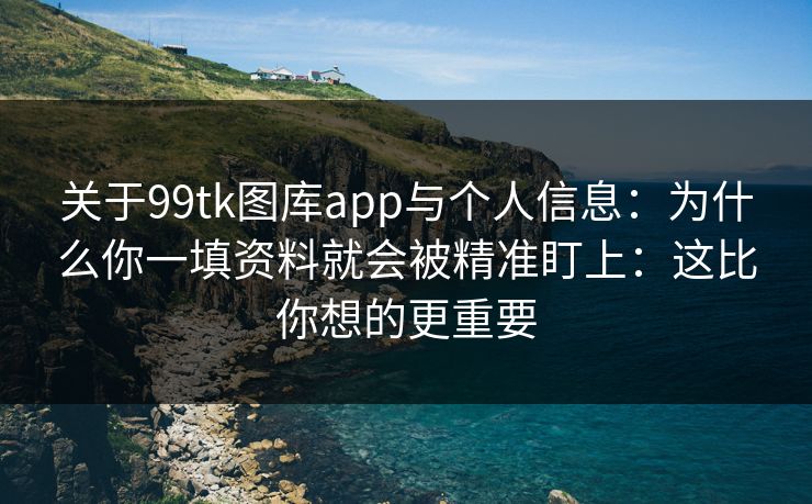 关于99tk图库app与个人信息：为什么你一填资料就会被精准盯上：这比你想的更重要